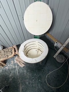 Open Potterycrafts Aurora kiln in The Honest Potter studio
